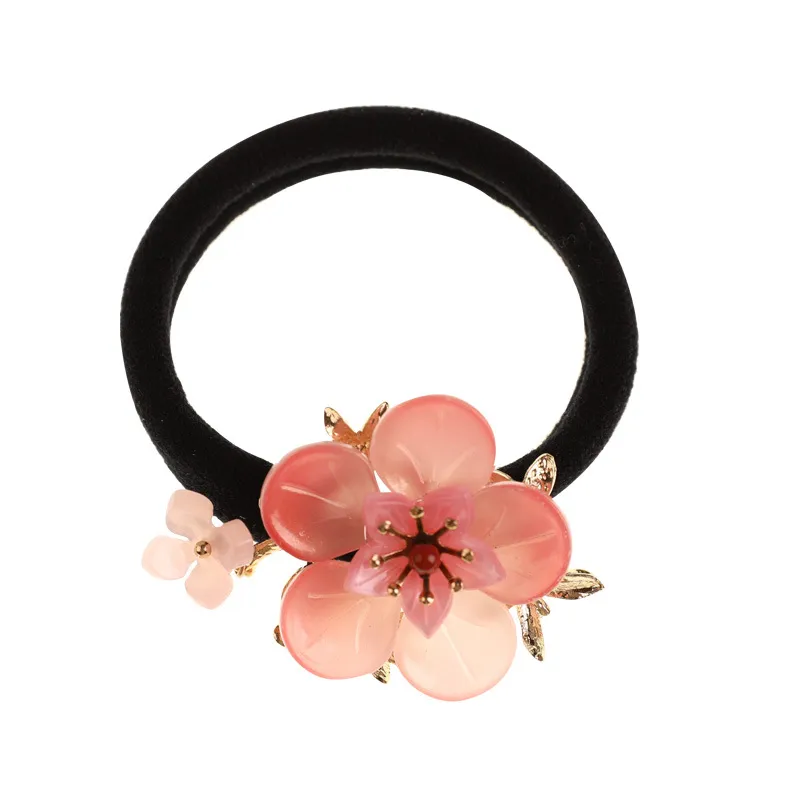 Personalized Headwear With Ponytail Hair Tie - Pink