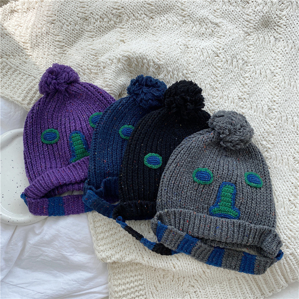 Embroidered Rabbit Fur Warm Wool Hat