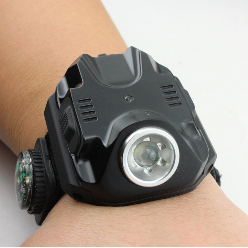 Linterna LED recargable para muñeca de exterior