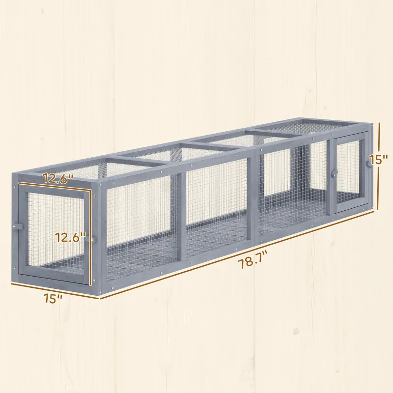 PawHut Wooden Cat Run