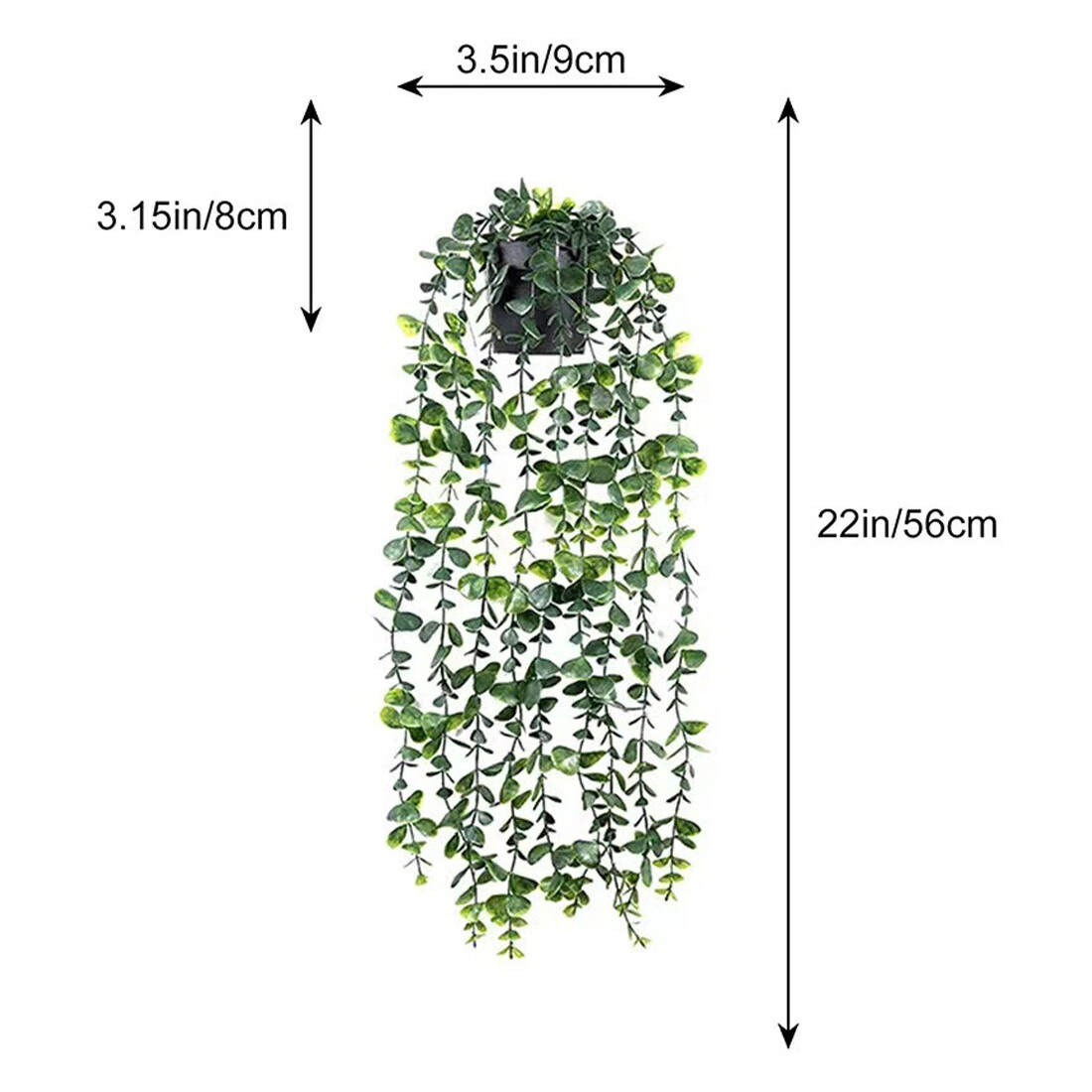 4 Pack Artificial Hanging Plants In Pots Indoor Fake Trailing Home Room — image 7