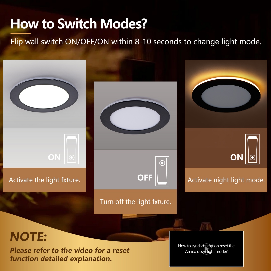 12 Pack 6 Inch LED Recessed Ceiling Light Black, Dimmable, 2700K-5000K 5CCT... 5