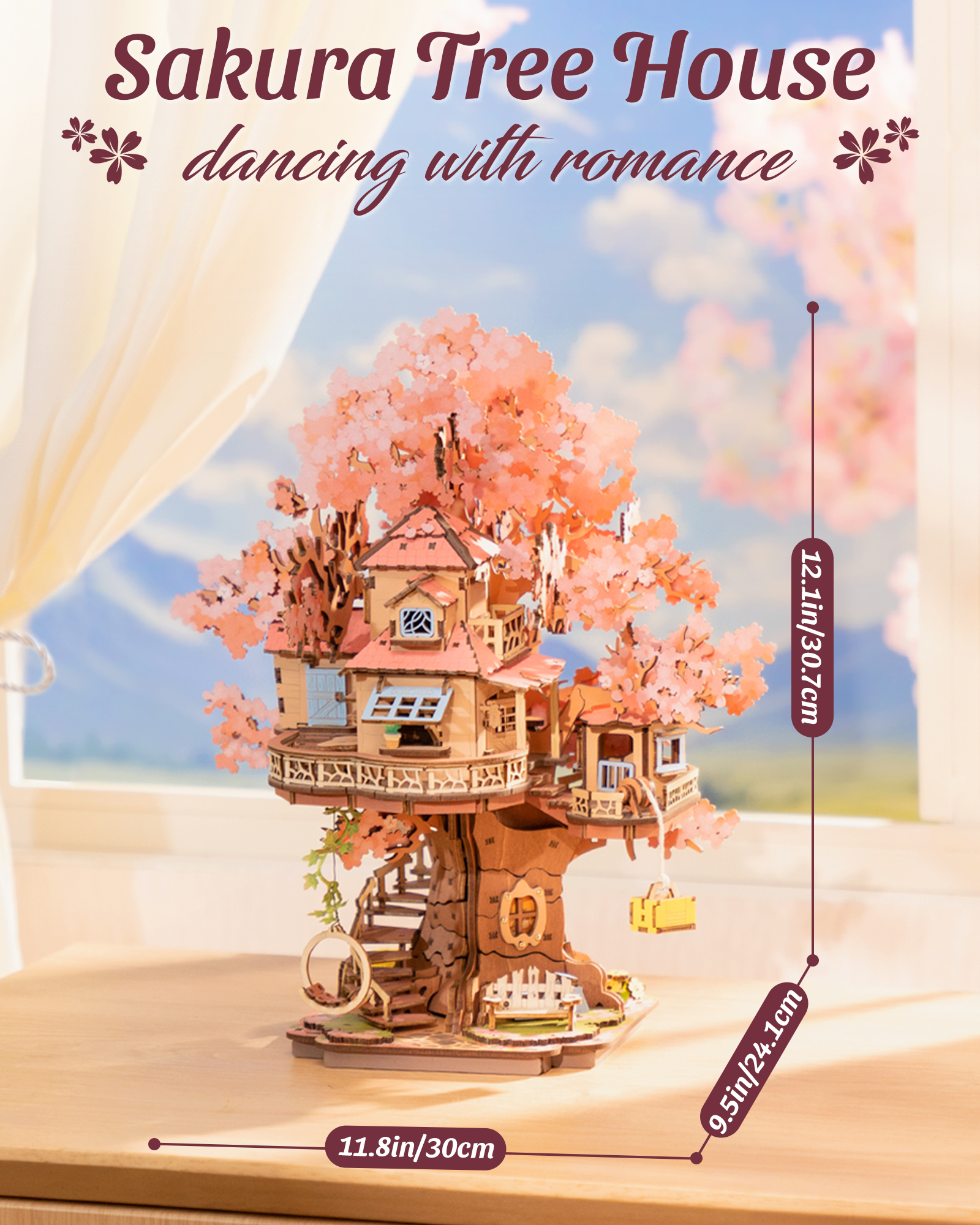 Rolife DIY Miniature Sakura Tree House Kit view 2