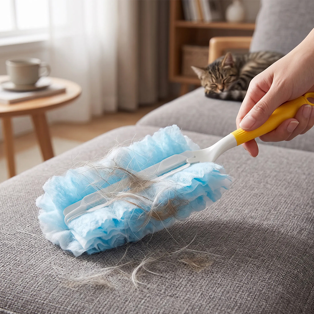 1 00 PCS Fluffy Duster Refills F Lash Dust Magnet Disposable Head Microfiber — image 7