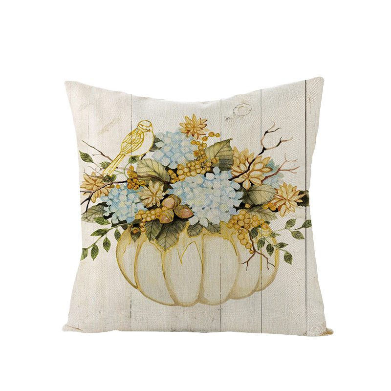 Linen Cushion Office Sofa Cushion Cover (1 Style-45x45cm)