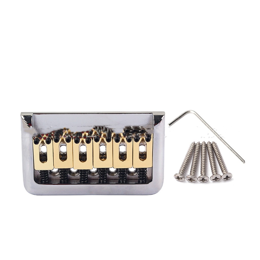 Instrument accessories guitar bridge with silver six string
