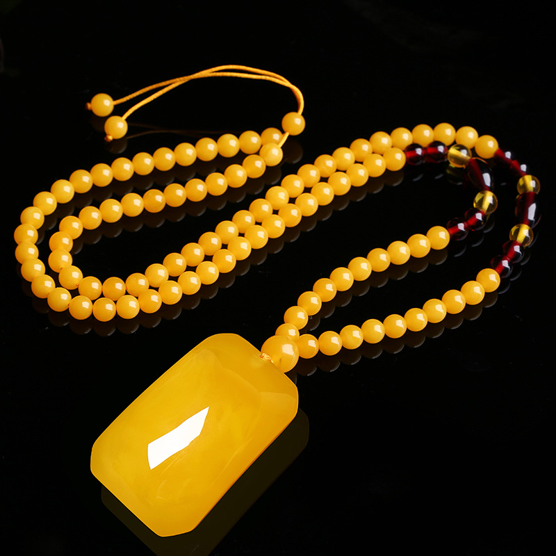Beeswax Drops Instead Of Yellow Amber Sweater Chain