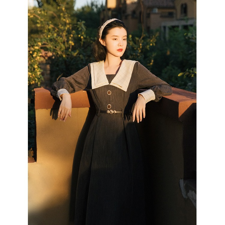 Long Sleeve Retro Dress, picture 5 of 7