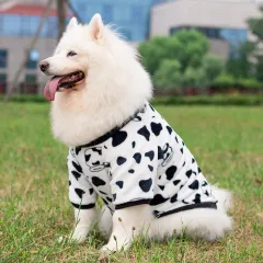 Fashion Pet Clothes Dog Transformation Dress - Big Dog Cow White - View 1