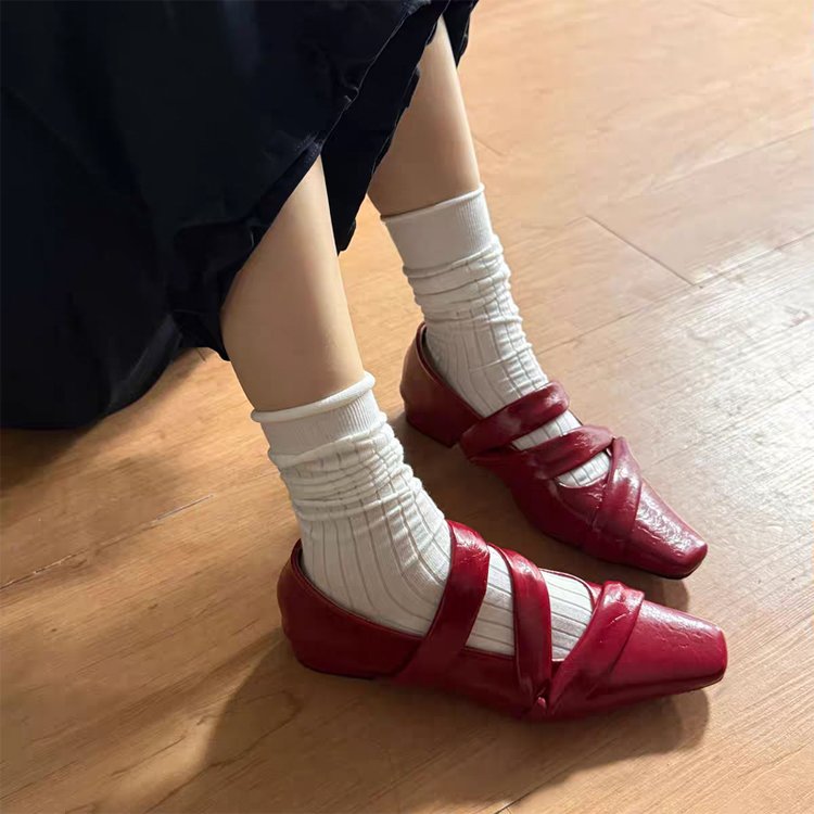 Faux Leather Mary Jane Pumps