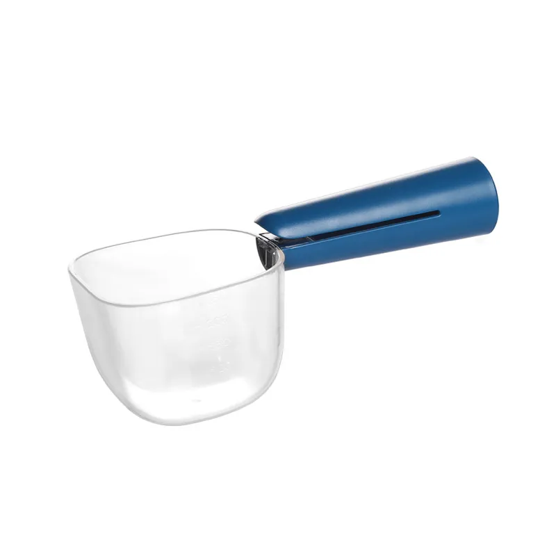 Universal Spoon Transparent Scale Dog Food Bag Clip Cat Pet Supplies - Blue