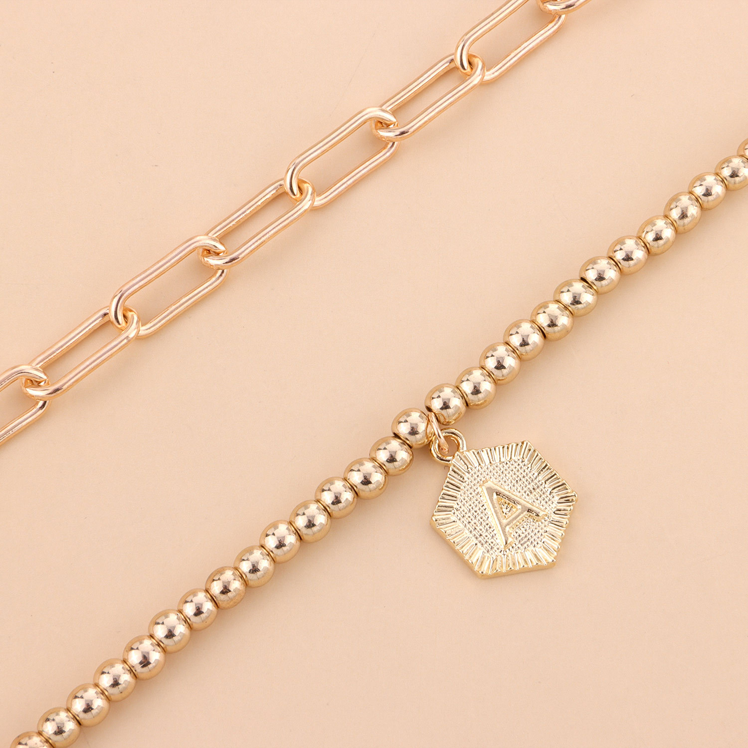 Fashion Double-layer CCB Plastic Round Bead Bracelet