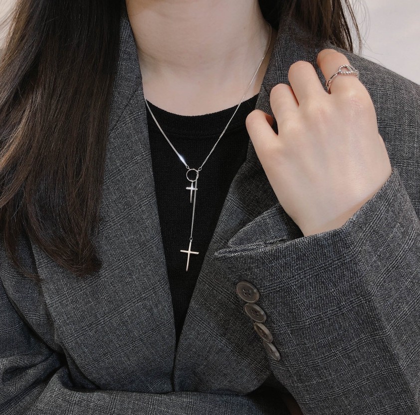 Japanese And Korean Style Fashion Trend Cross Pendant