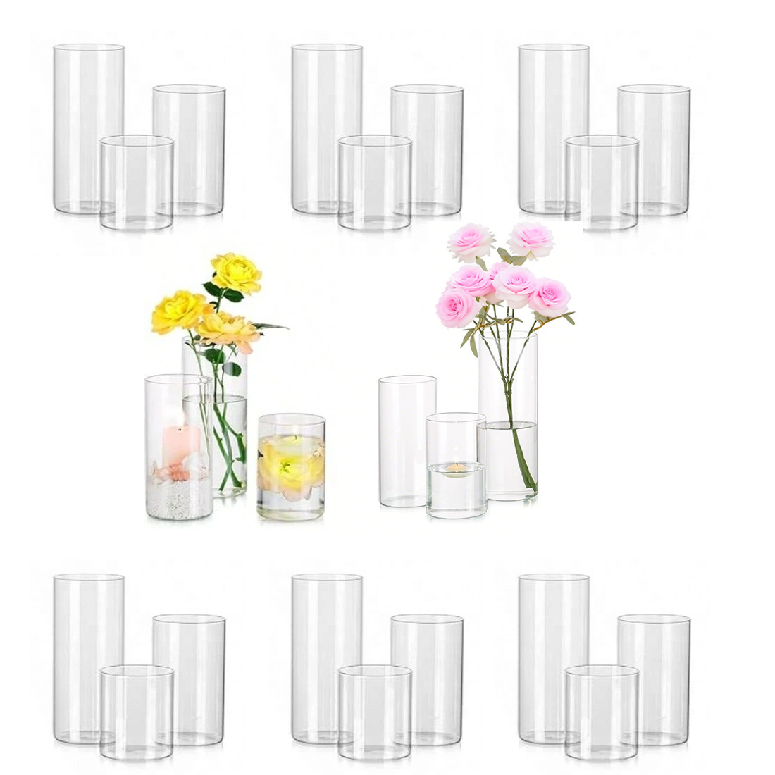 Candle Holders, Glass Vases,transparent Hydroponic Glassware,wedding Decorations