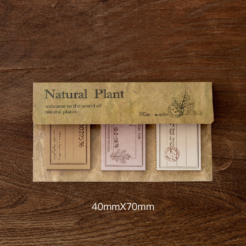 60 Pieces Of Retro Plant Invitation Note Paper Hand Account Decoration - 7