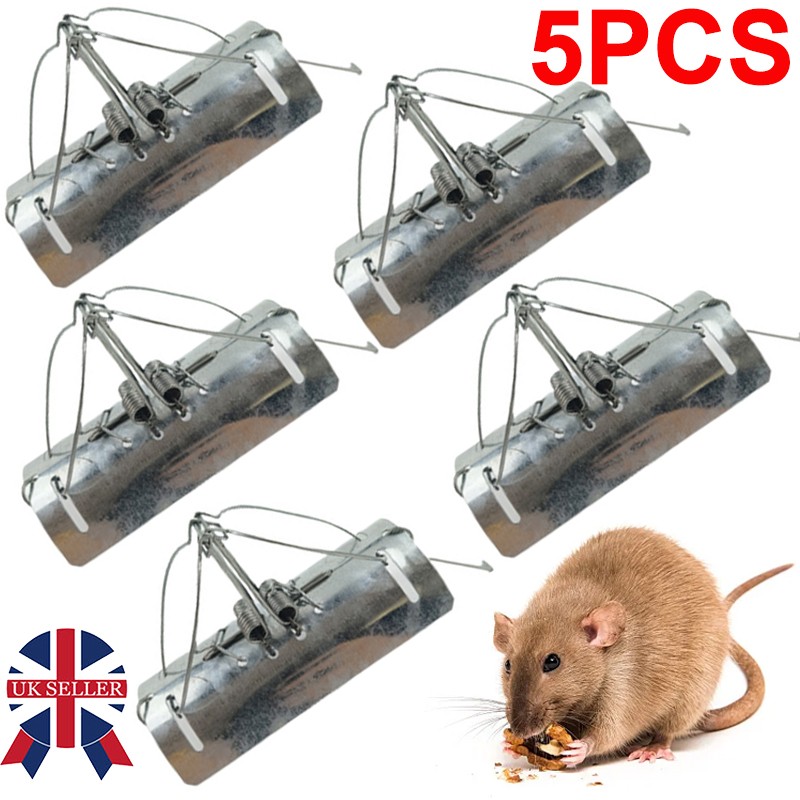 5x Set Tunnel Mole Trap Heavy Duty Metal Quick And Effective Dual Entry New UK — image 5