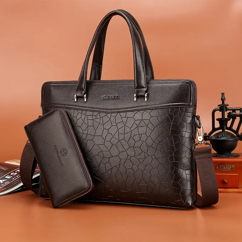 Leather Men's Business Portable Document Computer Shoulder