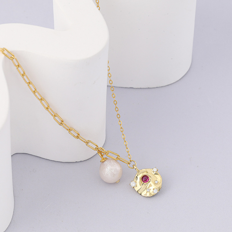 Silver Baroque Pearl Necklace Fashion Design Quality