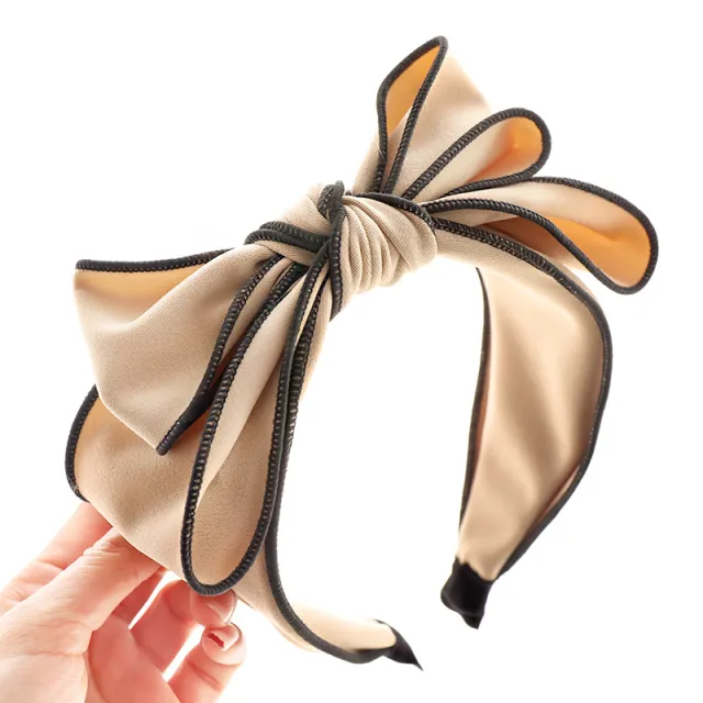 Women's Hair Band Korean Fashion Sweet Bow Khaki - Shop at LoveMi
