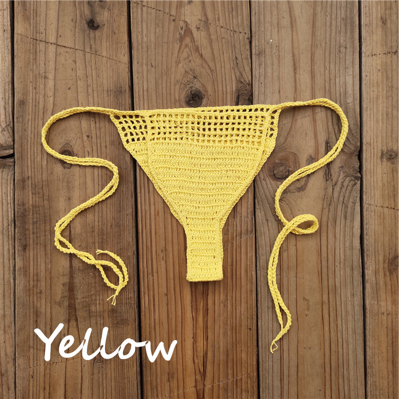 Title 8, Handmade Crochet Bikini Bottoms, Cotton Sunbath...