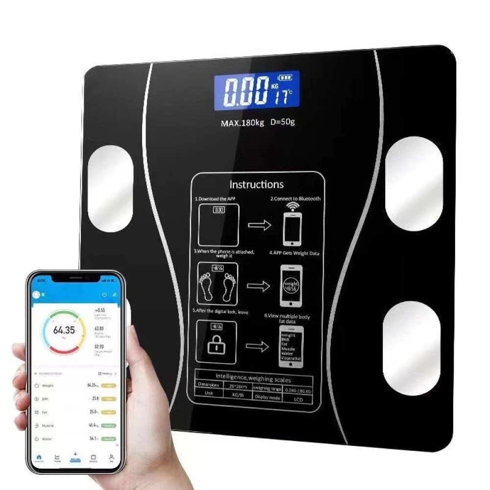 Body Fat Scale 180 Kg Bluetooth Smart BMI Digital Wireless Bathroom — image 6