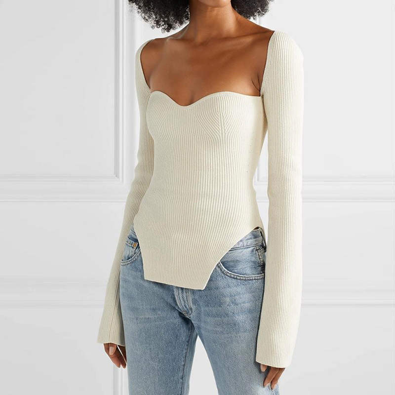 Women's Stretch Strapless Bottoming Sweater