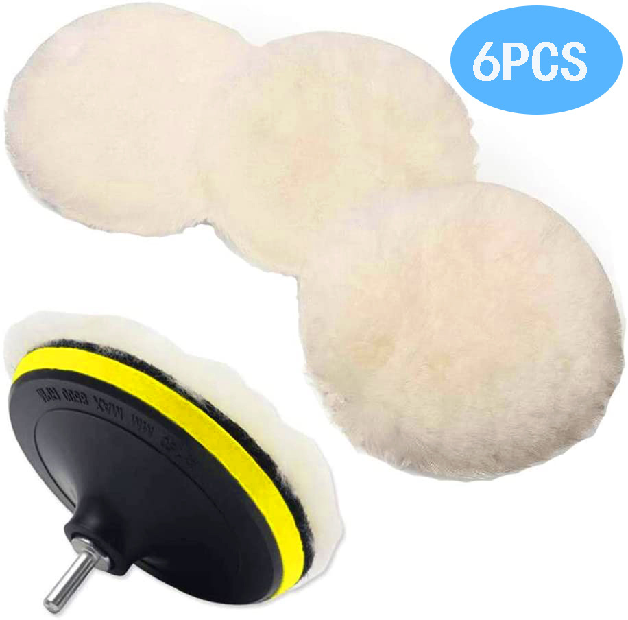 6 Inch Mirror Polished Single-sided Wool Wheel Car Beauty Waxing Thickened Wool Pad - Image 2
