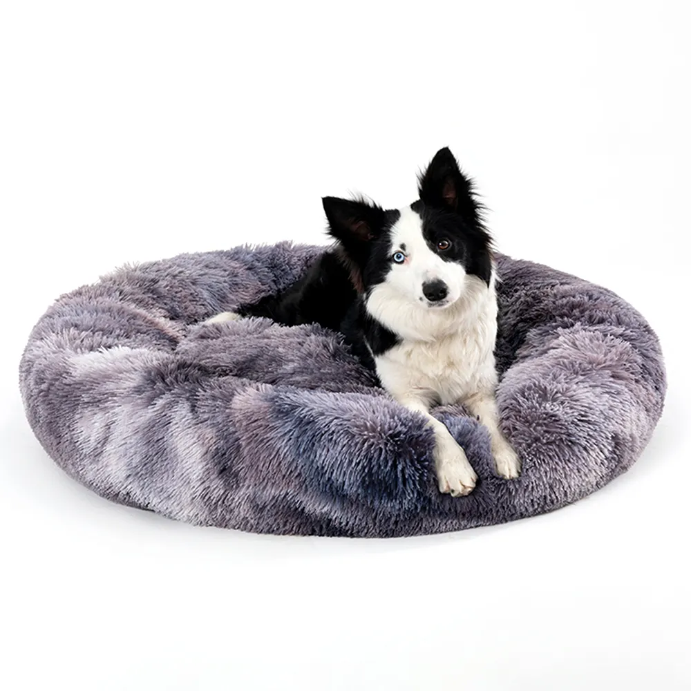 Fluffy Donut Dog Bed Warm Soft Long