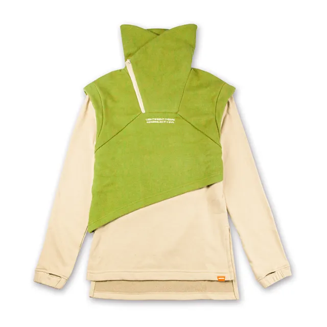 Punk Fake Two piece Plush And Thick High Neck Loose Top Green - Shop at LoveMi