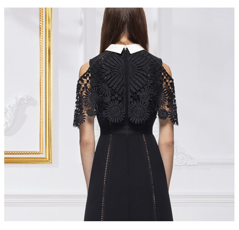 Lace Off-the-Shoulder Ruffled Dress, picture 4 of 5