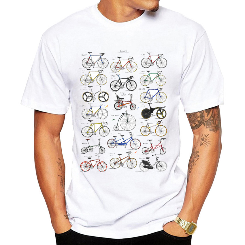 Title 9, Heren T-shirt met retro sportfiets print. Genie...