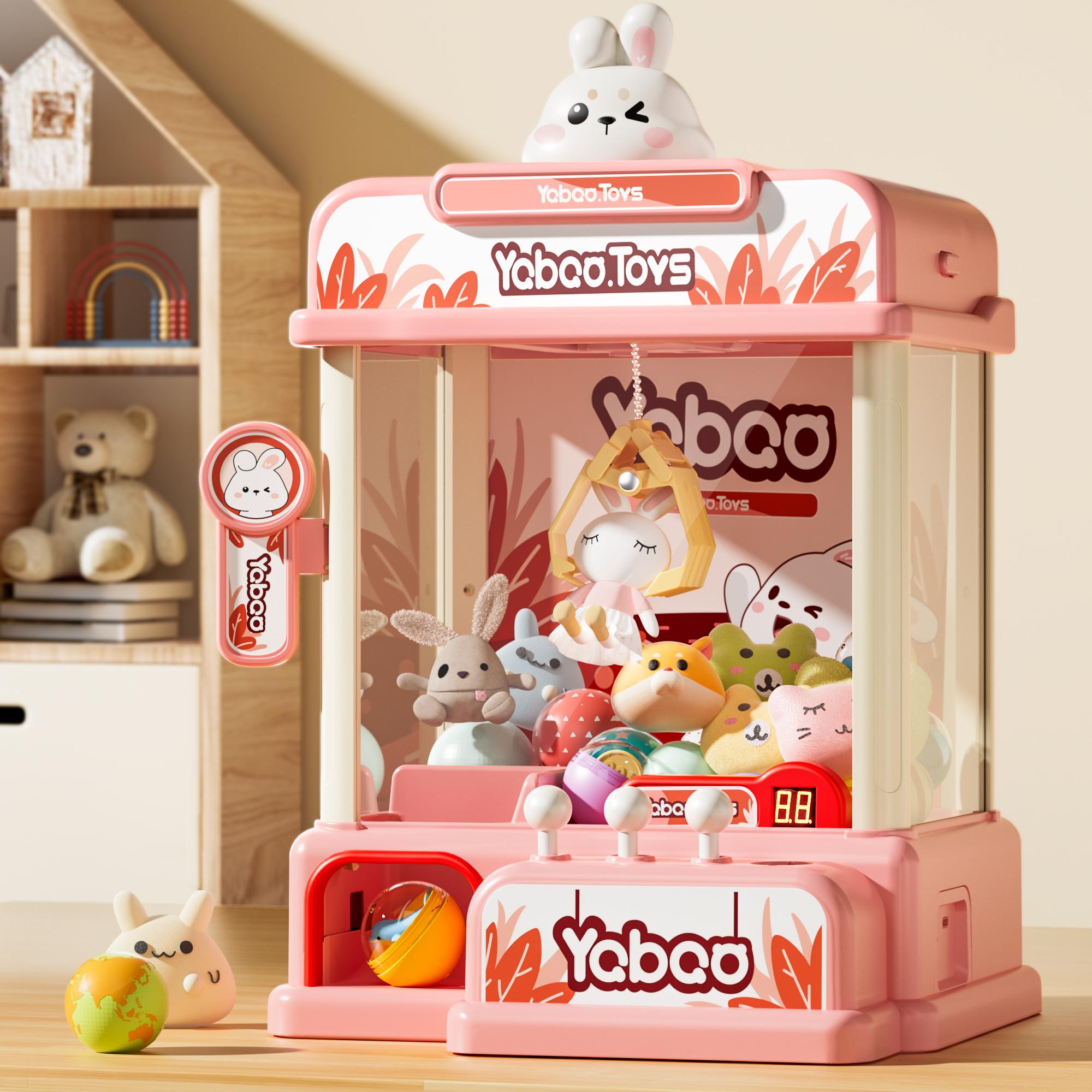 Popular Mini Home Claw Machine, Available In Rabbit And Dinosaur Designs, Perfect For Kids And Families.