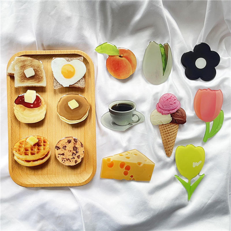 Simulation Muffin Toast Cake Epoxy Lazy Desktop Retractable Mobile Phone Holder - Image 11