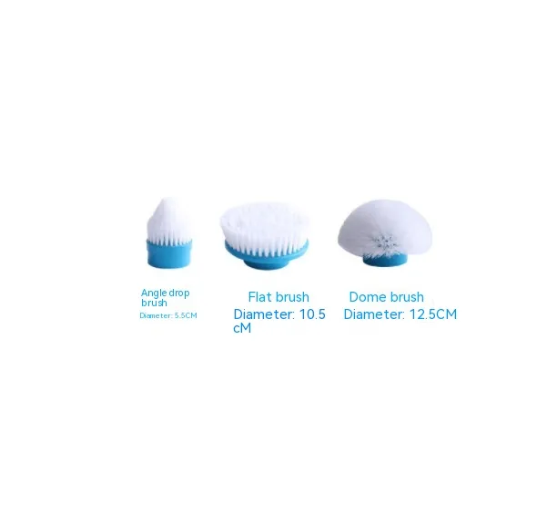 Wireless Rechargeable Electric Cleaning Brush Long Handle Automatically Rotates Head 3Pc - Shop at LoveMi