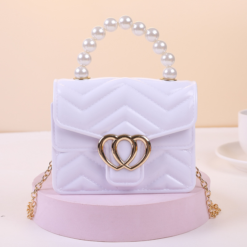 One Shoulder Messenger Mini Chain Key Pearl Jelly Bag — foto 14