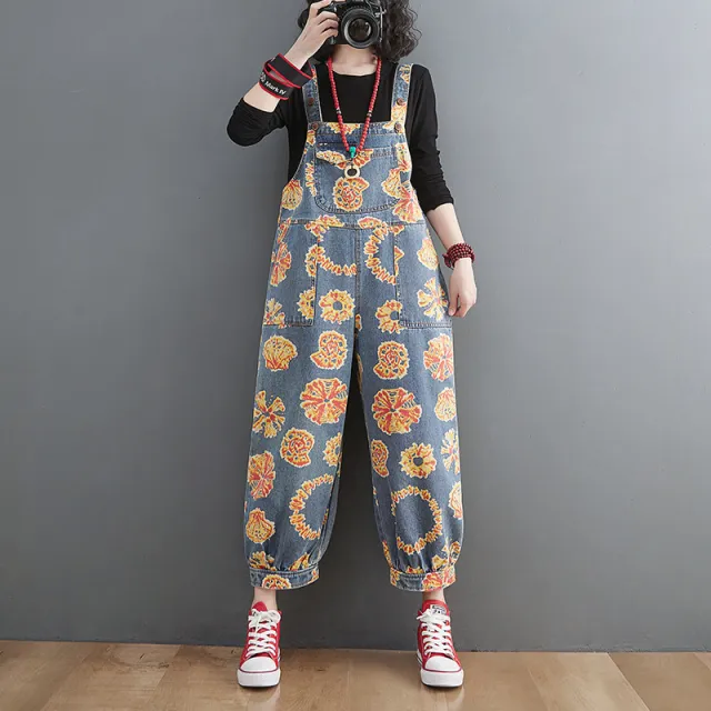 Korean Style Loose Plus Size Denim Overalls - Shop at LoveMi