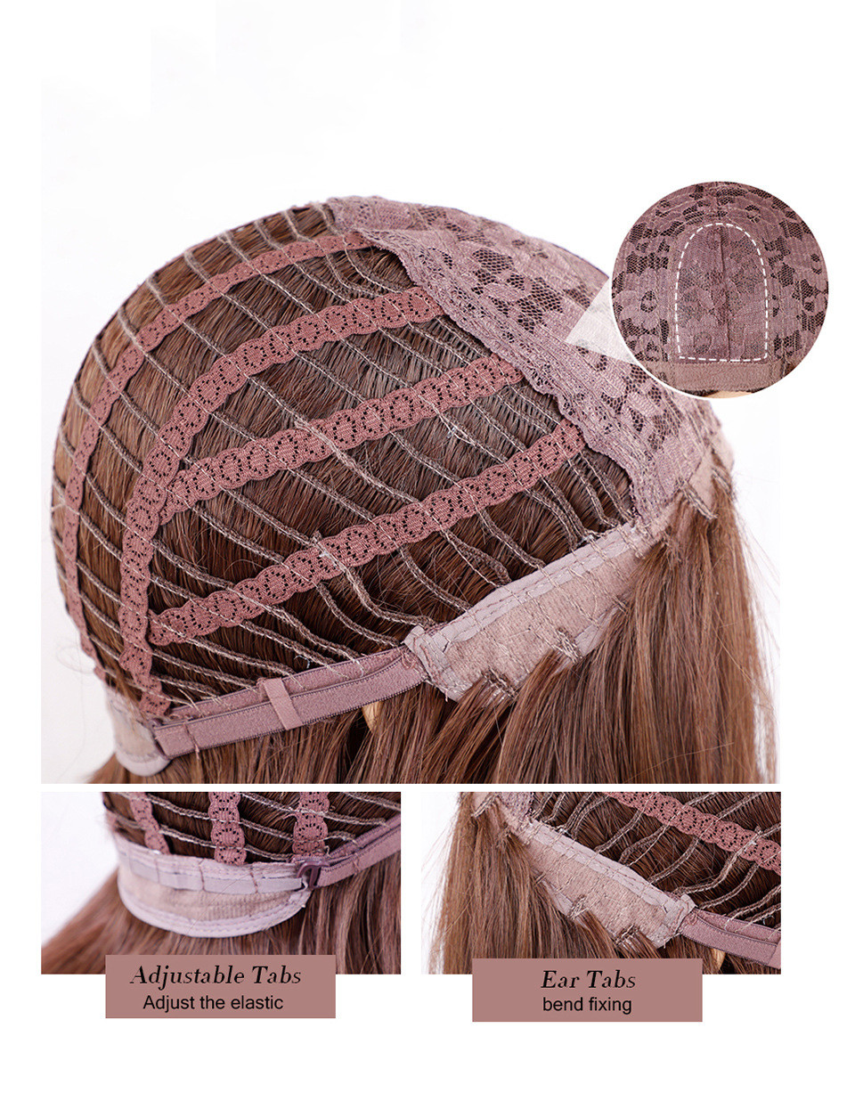 Medium Brown Gradient Blonde Women's Long Curly Hair — foto 3