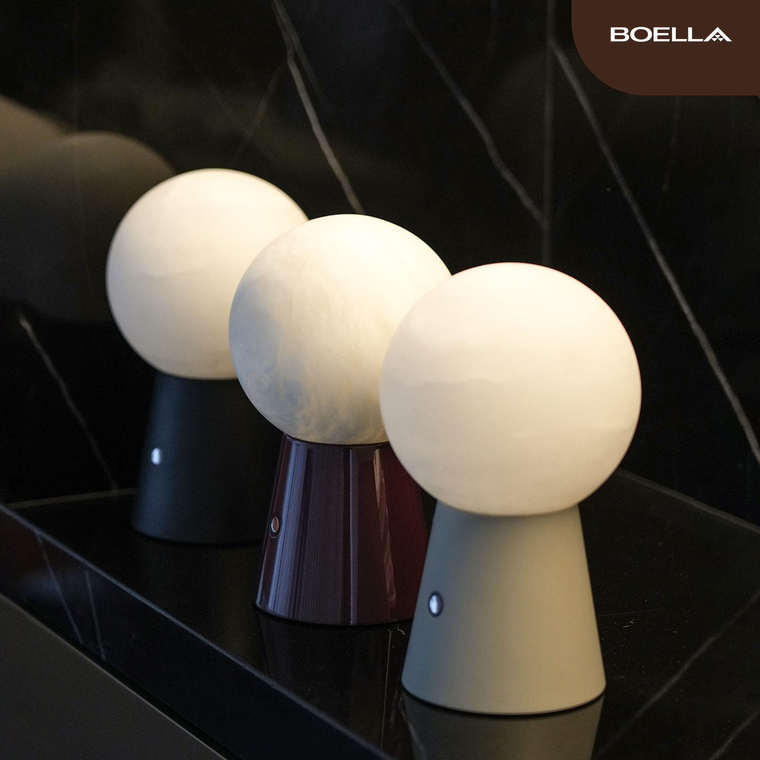 Teru Teru Bozu  Spanish Natural Alabaster Touch Lamp