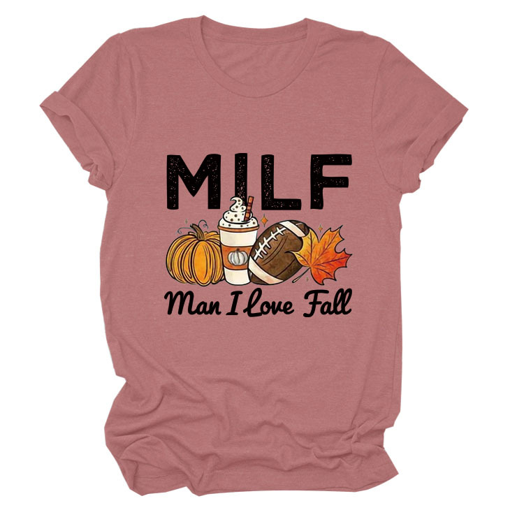 Title 6, Pumpkin Letter Print Short Sleeve T-shirt Girl....