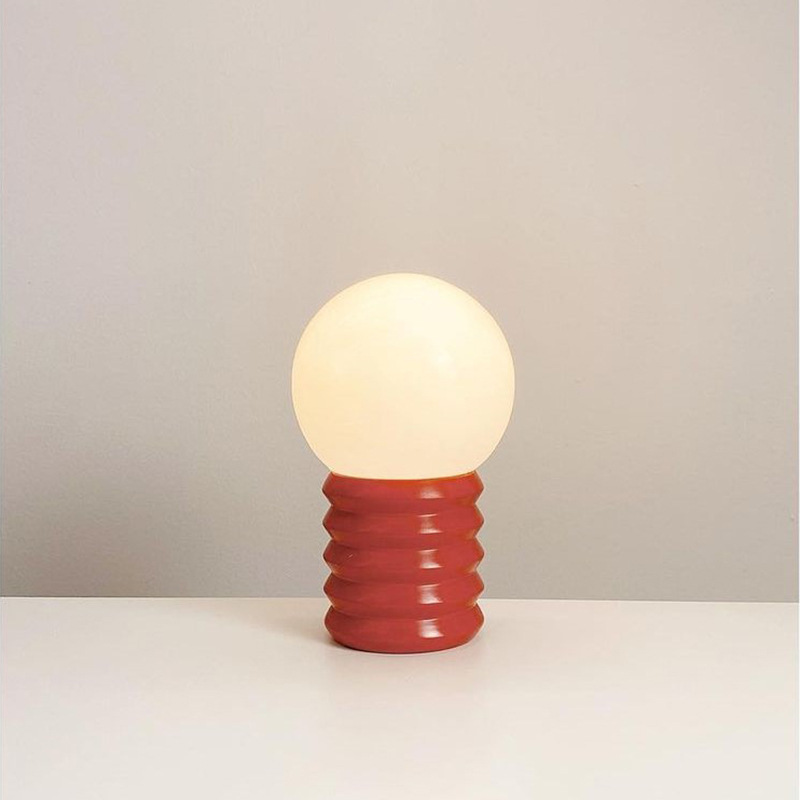 Glass Table Lamp with Bulb