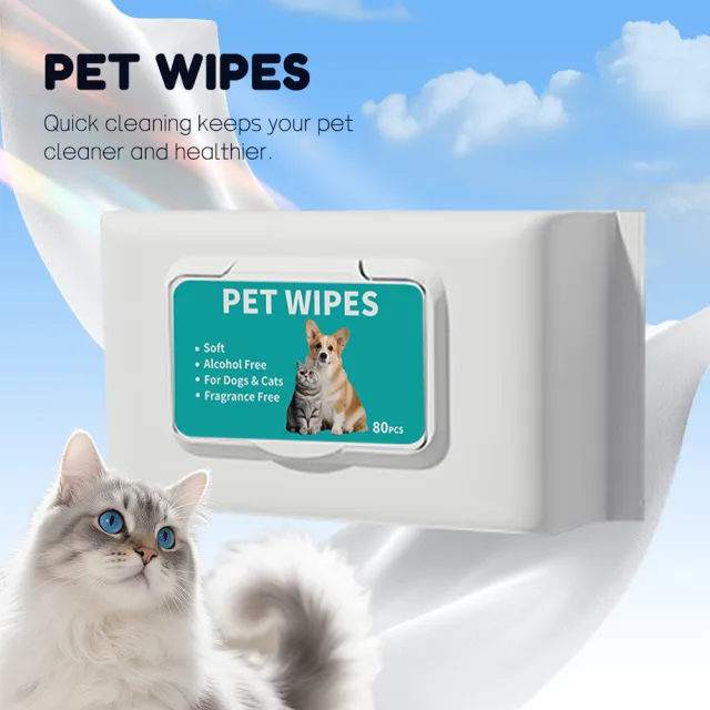 Pet Wipes For Dogs,Cats Unscented,Alcohol Free Gentle Grooming Wipes For Paws, Body,Bum Quick Cleaning For Fresher, Healthier Pet 100 Sheets White - Shop at LoveMi