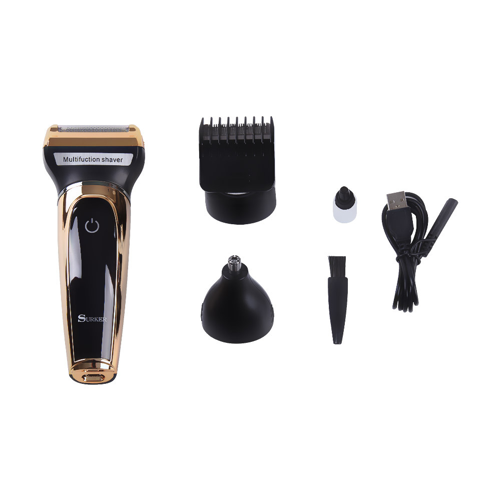 Three-in-one Electric Shaver LCD Digital Haircut