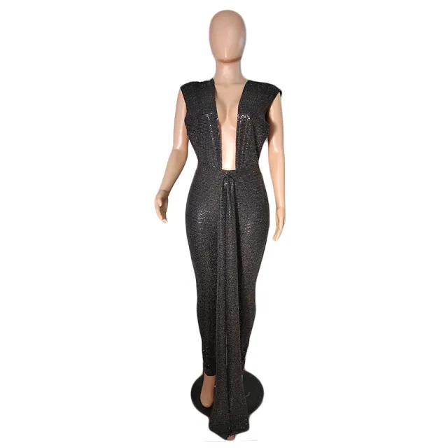 Sequin Fashion Sexy Women's Jumpsuit Black - Shop at LoveMi