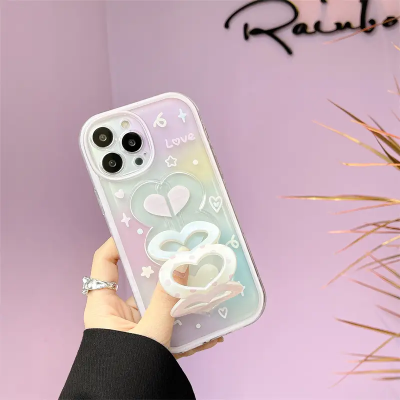 Gradual Love Wrist Strap Silicone Phone Case