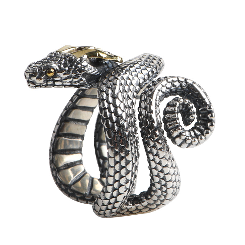 Title 1, Personalized Creative Retro Silver Snake Ring