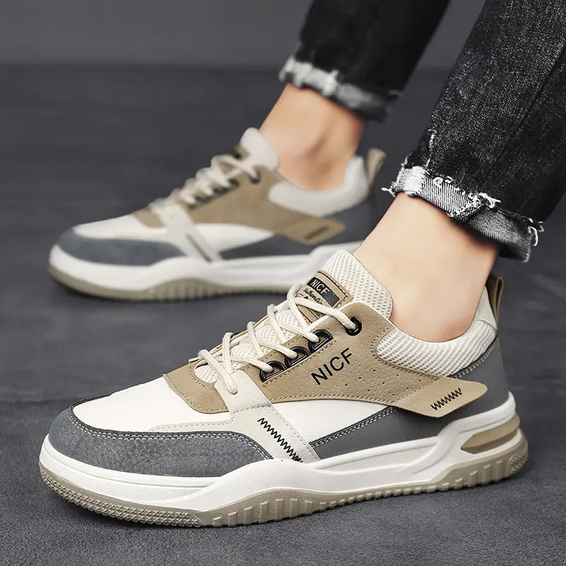 Mens Fashion Casual Leather Surface Waterproof Non-slip