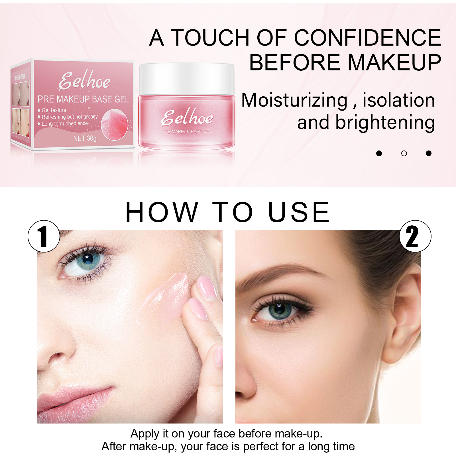EELHOE Base Gel For Makeup, Pre-makeup Moisturizing And Firming Skin Isolation Base Concealer Cream image 5