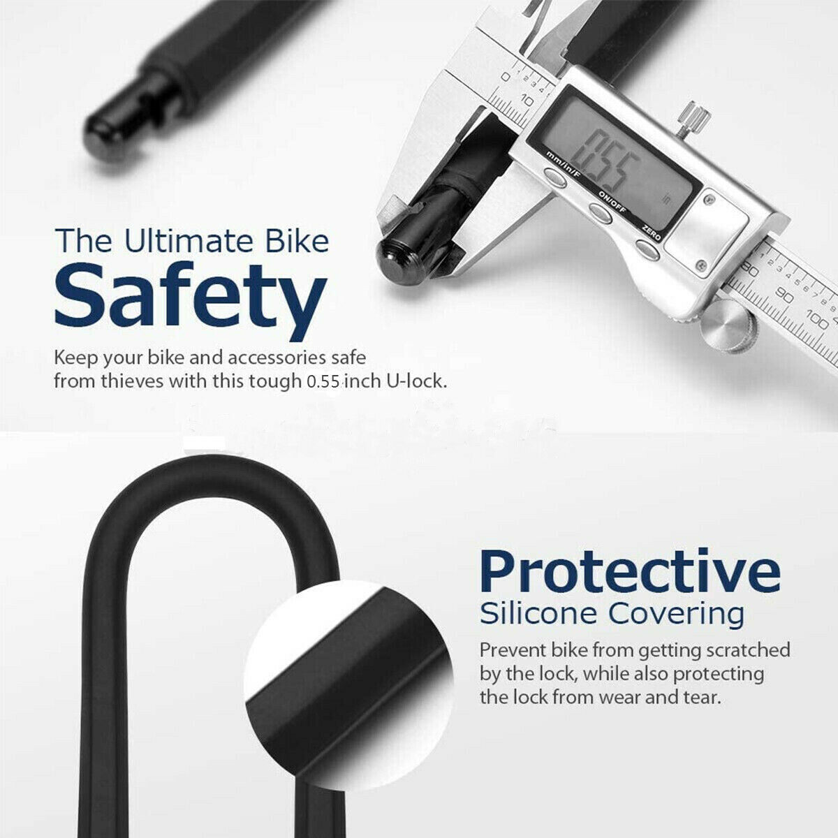 Bike D U Lock Heavy Duty Bicycle Motorbike Motorcycle Scooter Vehicle Security — image 6