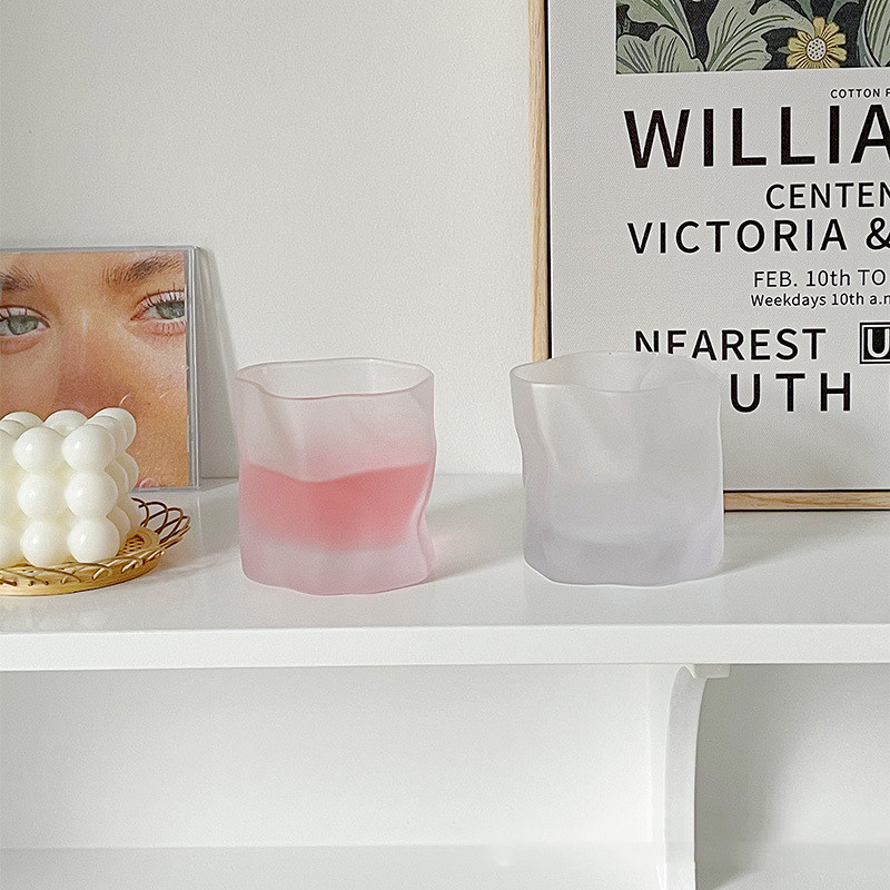 Irregular Glass Coffee Cup For Household Niche Design