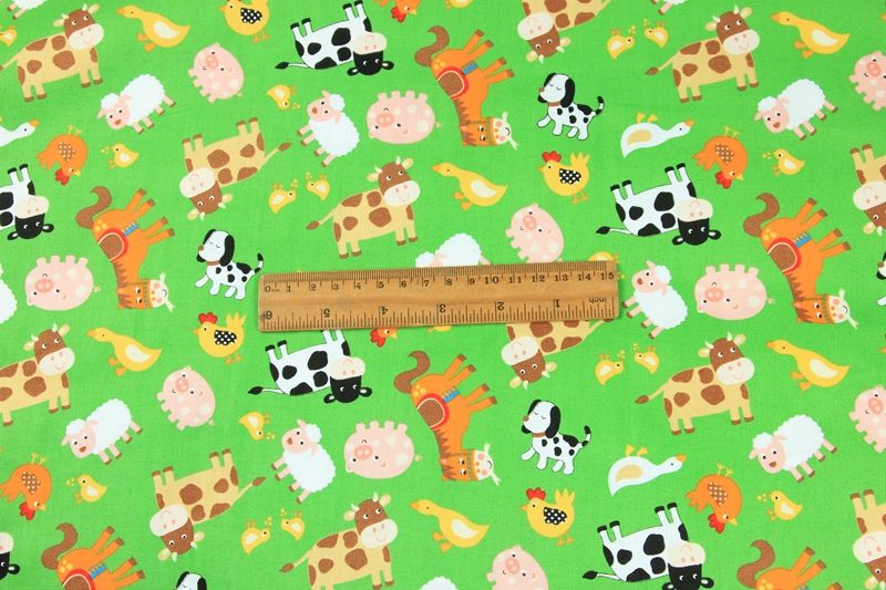 قماش قطني سادة بنمط إسكندنافي بنقشة حيوانية مصنوع يدويًا اصنعها بنفسك